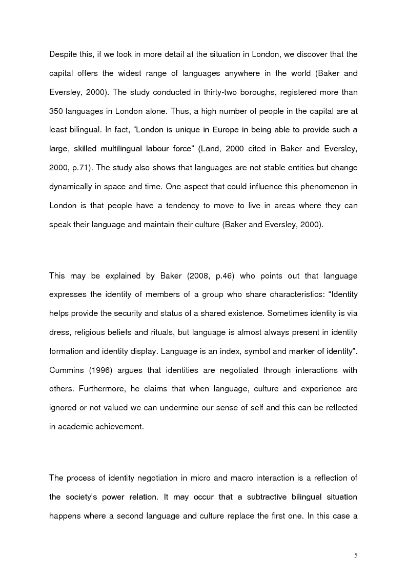 Anteprima della tesi: An exploration with three bilingual children’s engagement with learning Spanish as an after-school club, Pagina 6