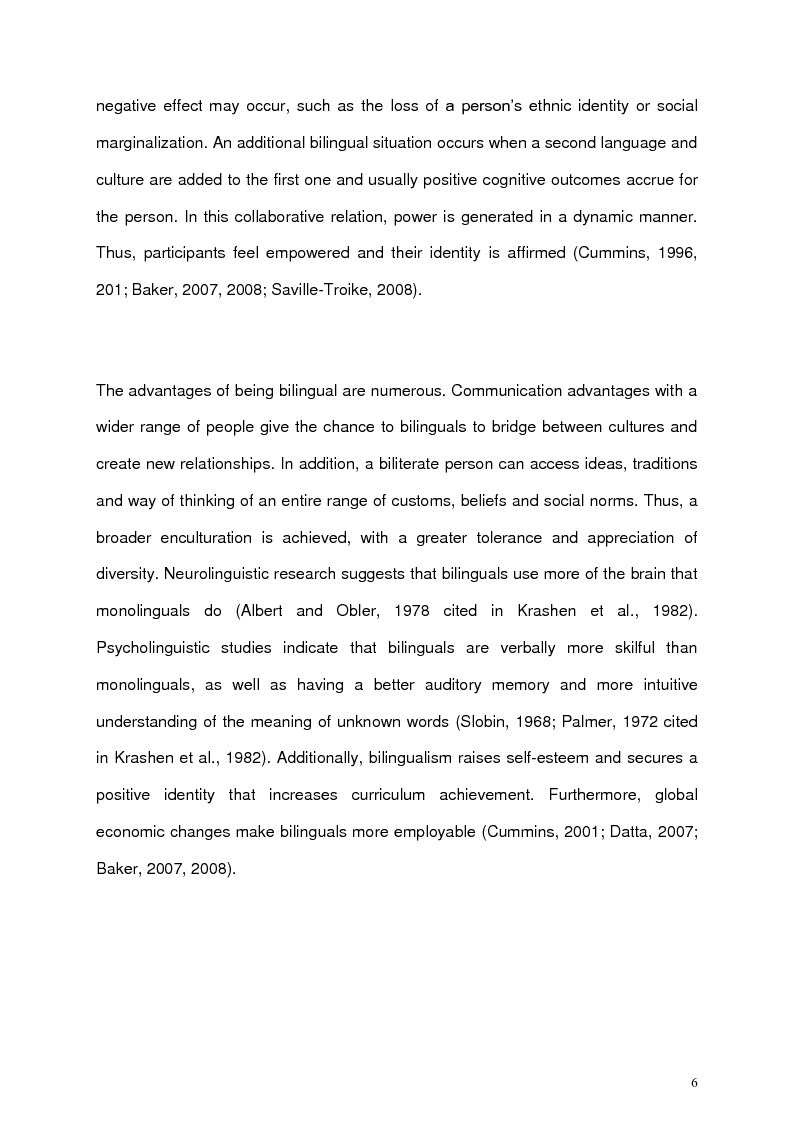 Anteprima della tesi: An exploration with three bilingual children’s engagement with learning Spanish as an after-school club, Pagina 7
