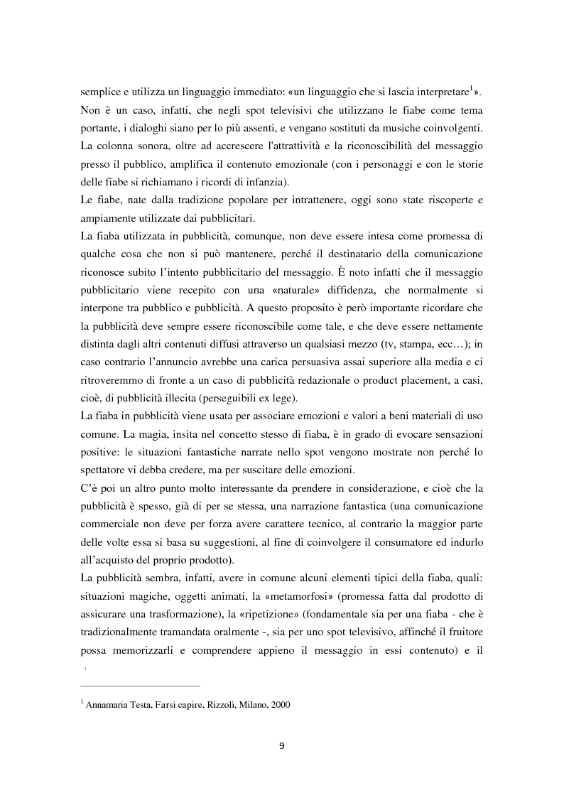 Anteprima della tesi: 30 secondi da favola: quando il mondo delle fiabe incontra quello della pubblicità, Pagina 4