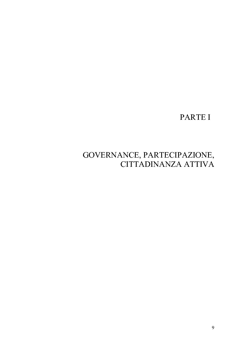 Anteprima della tesi: Partecipazione, cittadinanza attiva e nuovi modelli di governance. Uno studio di caso nell’area genovese, Pagina 6