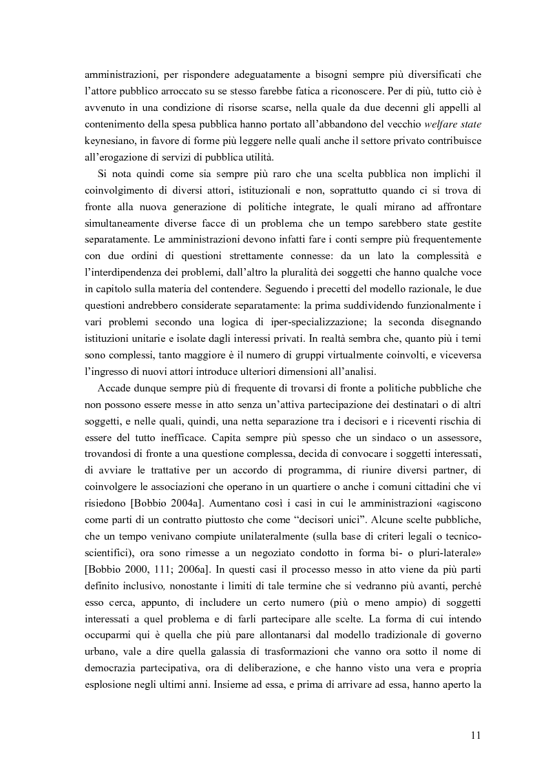 Anteprima della tesi: Partecipazione, cittadinanza attiva e nuovi modelli di governance. Uno studio di caso nell’area genovese, Pagina 8