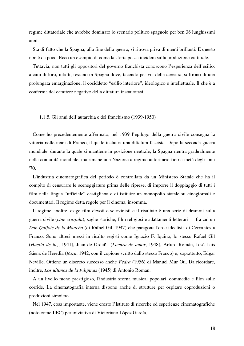 Anteprima della tesi: La rappresentazione della Spagna nel cinema contemporaneo: aspetti estetici, semiotici ed economici, Pagina 12