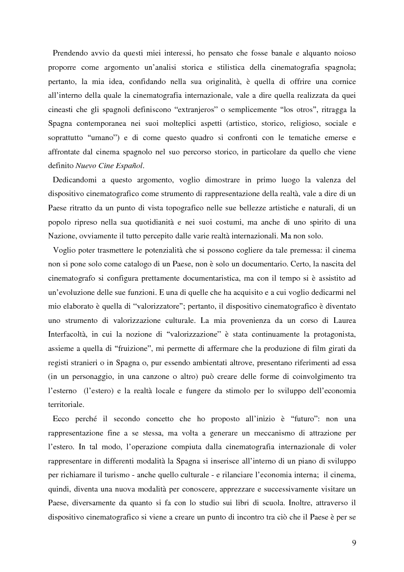 Anteprima della tesi: La rappresentazione della Spagna nel cinema contemporaneo: aspetti estetici, semiotici ed economici, Pagina 3