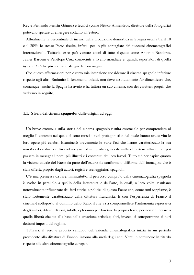 Anteprima della tesi: La rappresentazione della Spagna nel cinema contemporaneo: aspetti estetici, semiotici ed economici, Pagina 7
