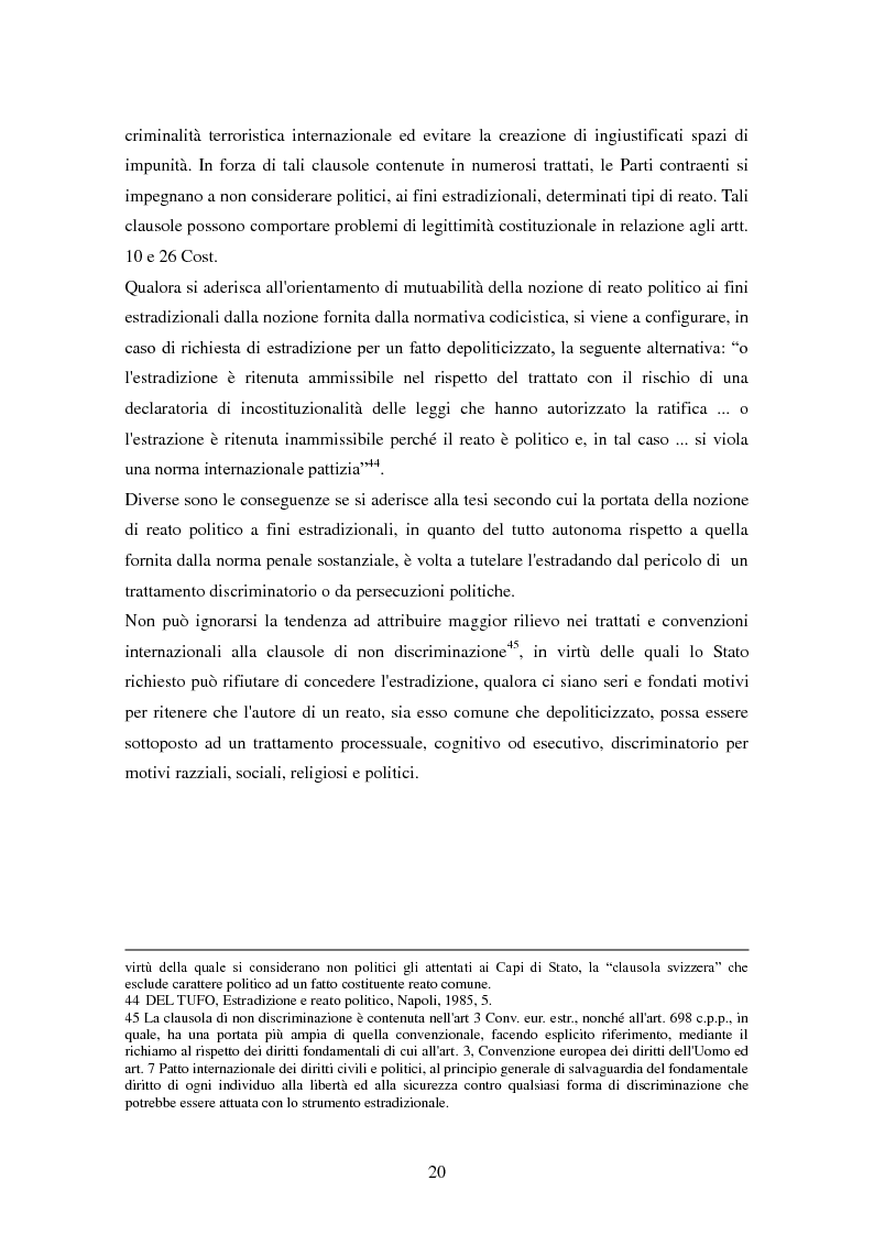 Estratto dalla tesi: Le procedure di consegna: dall'estradizione al mandato di arresto europeo