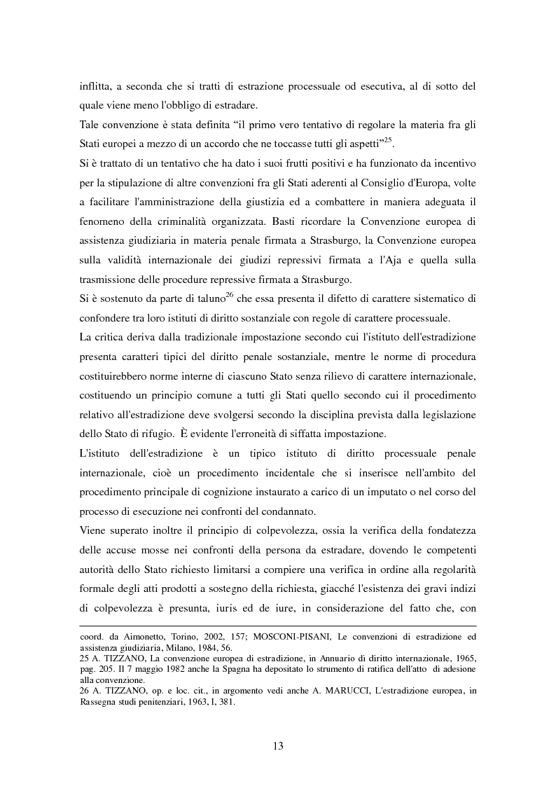 Anteprima della tesi: Le procedure di consegna: dall'estradizione al mandato di arresto europeo, Pagina 13