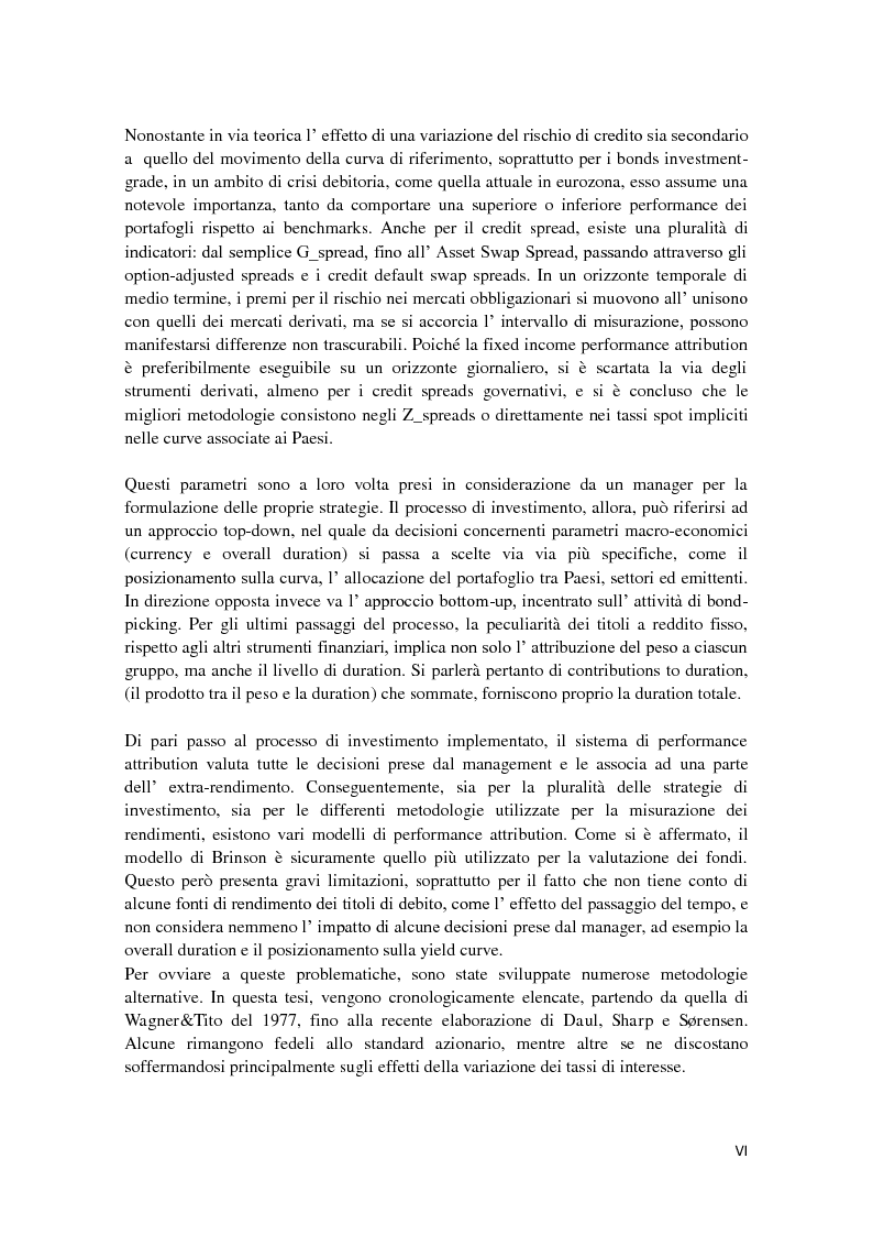 Anteprima della tesi: Fixed Income Performance Attribution, Pagina 3