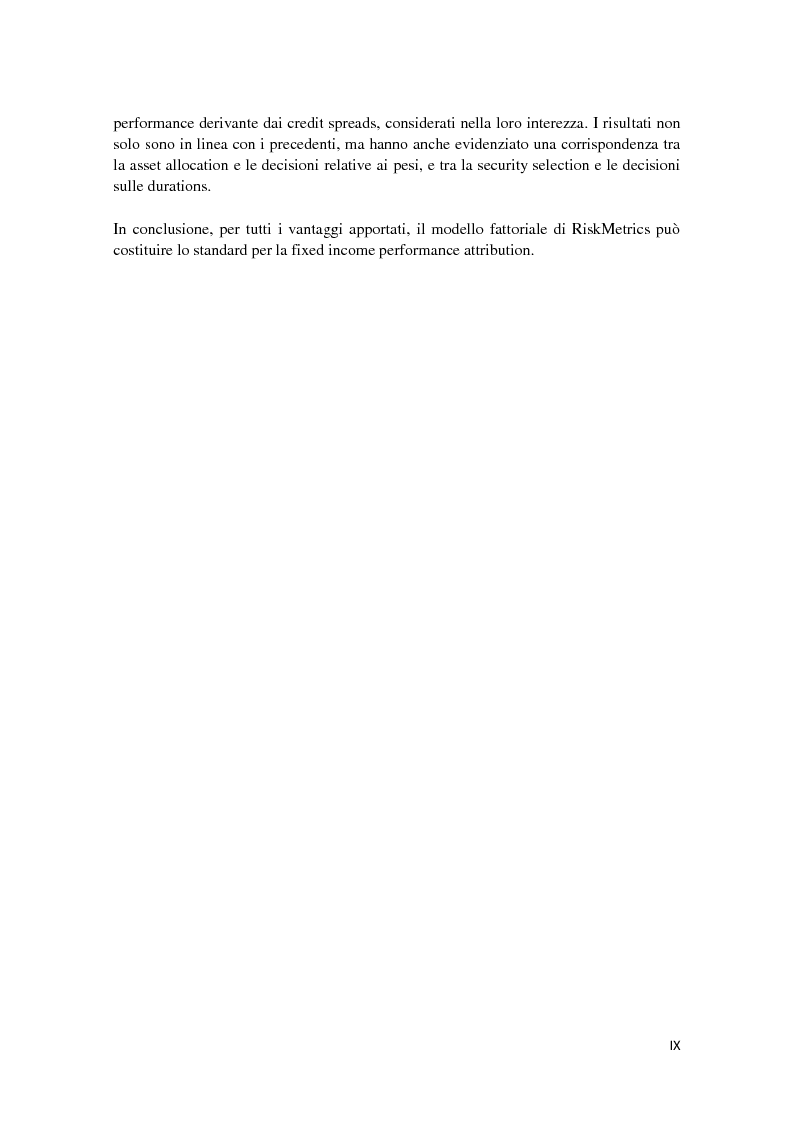 Anteprima della tesi: Fixed Income Performance Attribution, Pagina 6