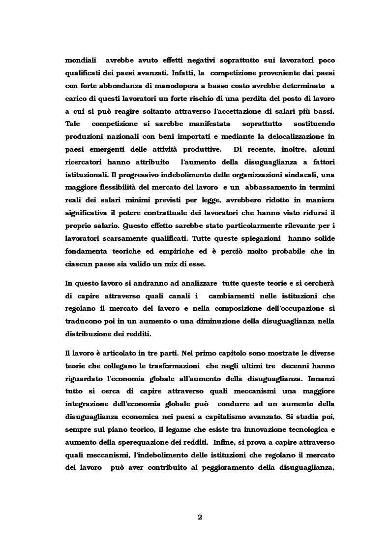 Anteprima della tesi: Dinamiche occupazionali e disuguaglianza, Pagina 3