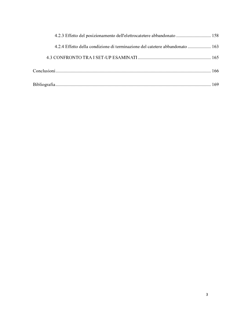 Indice della tesi: Valutazione sperimentale del riscaldamento indotto da risonanza magnetica su pacemaker di ultima generazione, Pagina 3