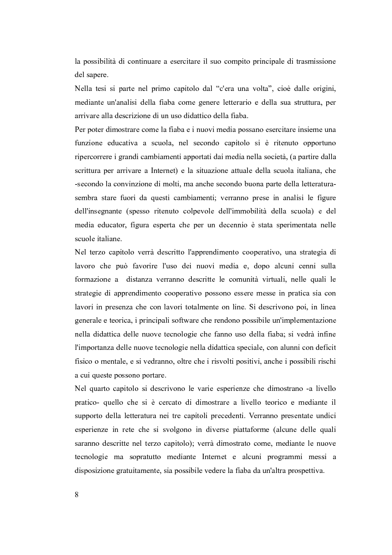 Anteprima della tesi: Ripensare la fiaba tramite l'impiego delle nuove tecnologie didattiche, Pagina 3