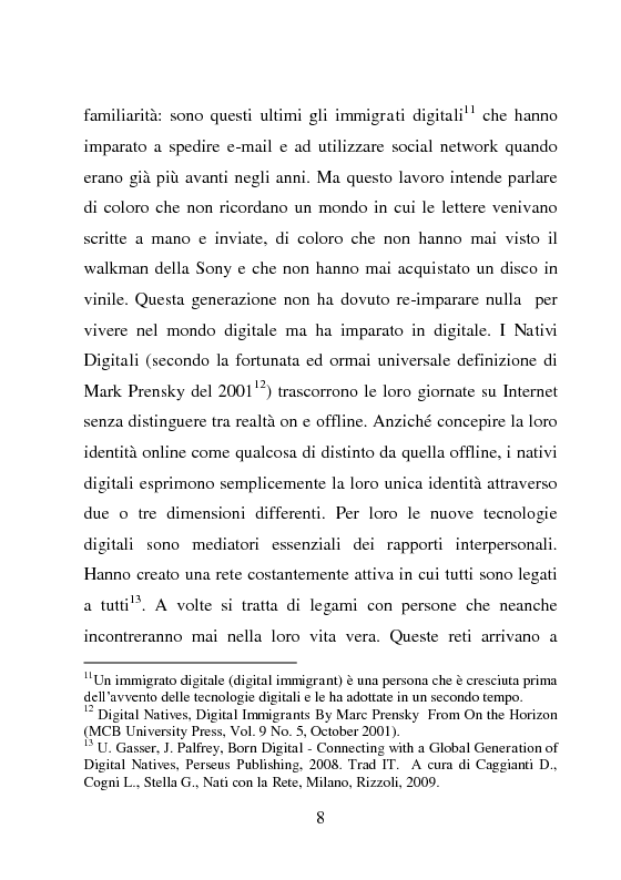 Anteprima della tesi: Nativi Digitali: adolescenti sempre in contatto, Pagina 5