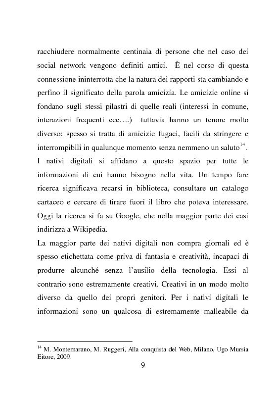 Anteprima della tesi: Nativi Digitali: adolescenti sempre in contatto, Pagina 6