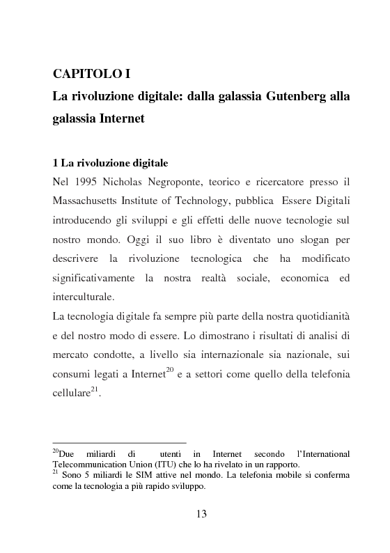Anteprima della tesi: Nativi Digitali: adolescenti sempre in contatto, Pagina 9