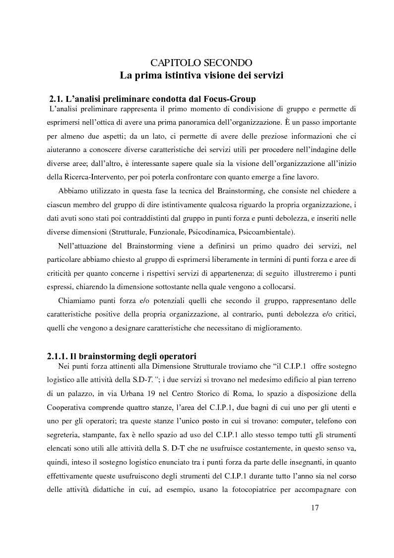 Estratto dalla tesi: Analisi Organizzativa Multidimensionale come strumento di miglioramento della comunicazione interna nel no profit