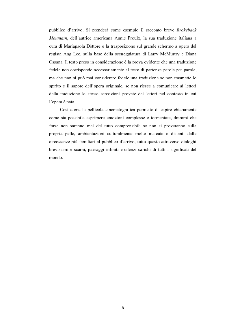 Anteprima della tesi: Brokeback Mountain: dal racconto al cinema. Una traduzione fedele?, Pagina 3