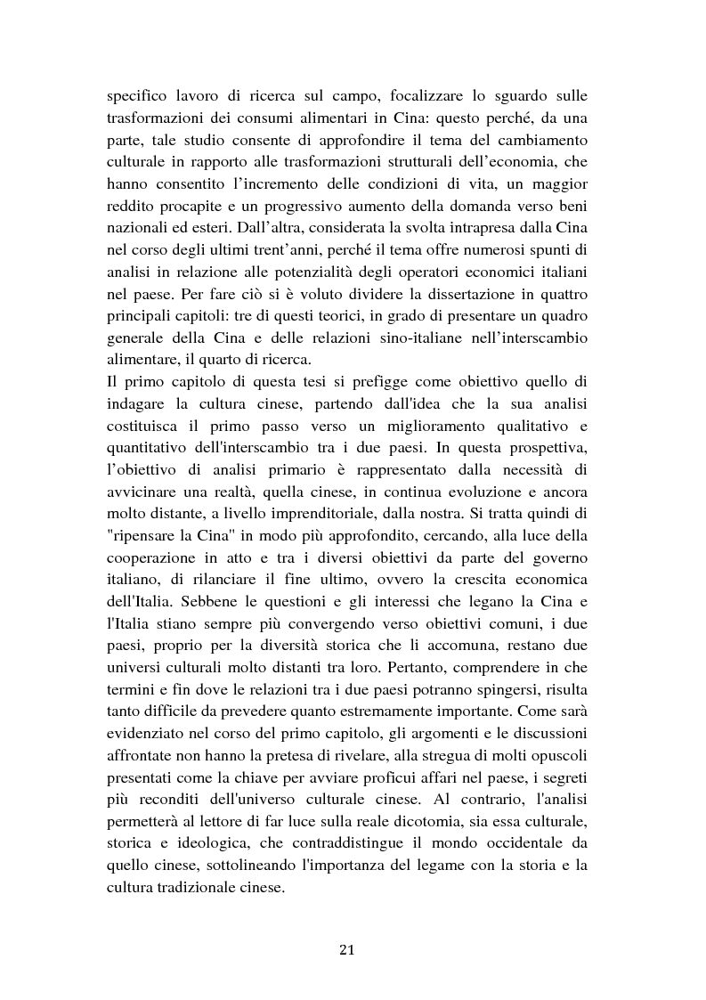 Anteprima della tesi: Il cambiamento dei consumi alimentari in Cina e le prospettive per gli imprenditori italiani, Pagina 13