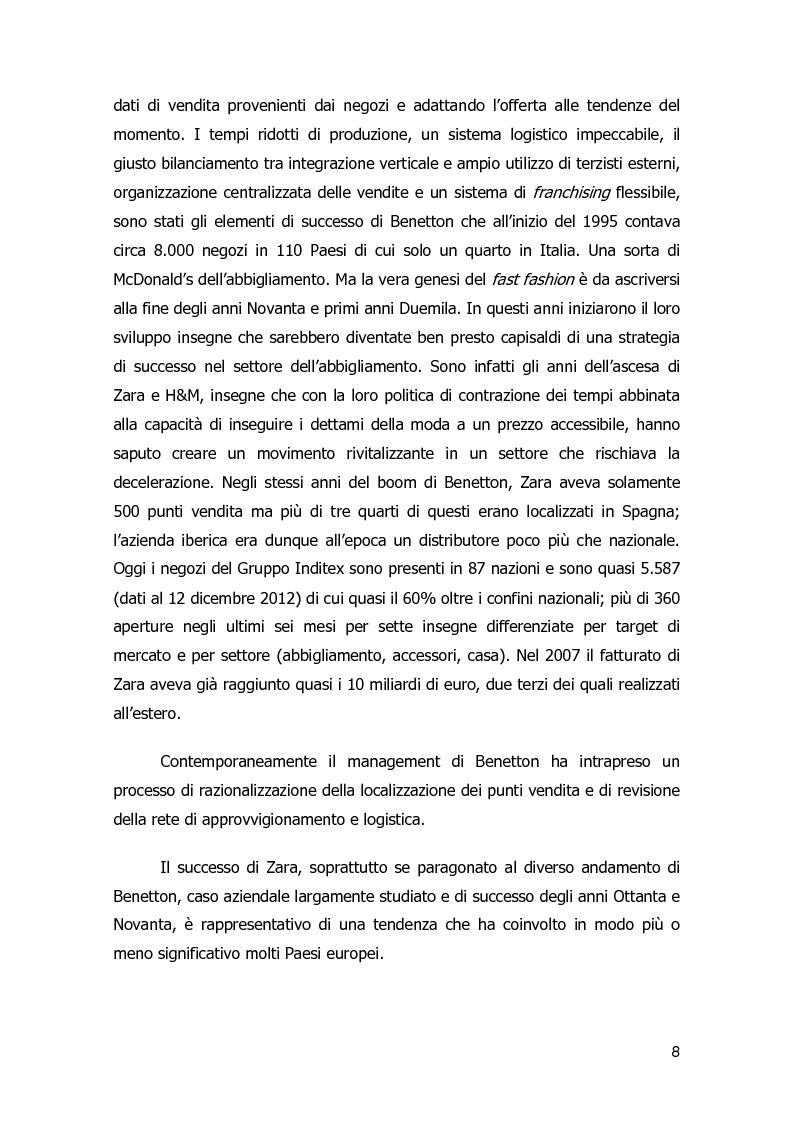Anteprima della tesi: Strategie di diversificazione nel fast fashion: i casi Zara e H&M, Pagina 8