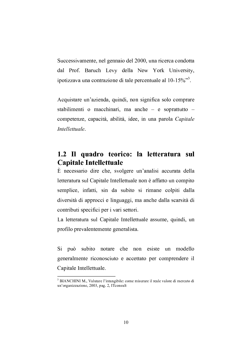 Anteprima della tesi: Balanced Scorecard: Un modello significativo per la valutazione del Capitale Intellettuale , Pagina 7