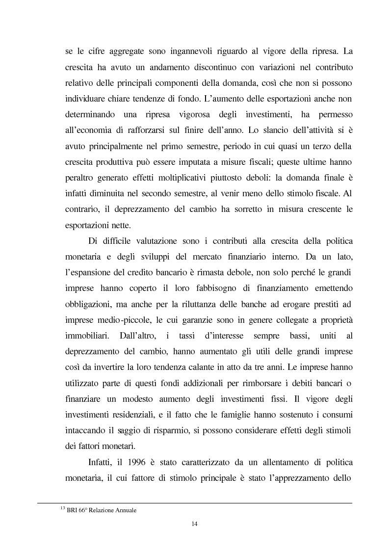 Anteprima della tesi: La crisi del sistema bancario-finanziario giapponese e le sue interrelazioni col sistema monetario internazionale, Pagina 11