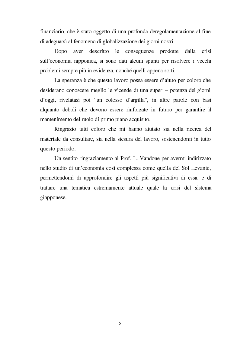Anteprima della tesi: La crisi del sistema bancario-finanziario giapponese e le sue interrelazioni col sistema monetario internazionale, Pagina 2
