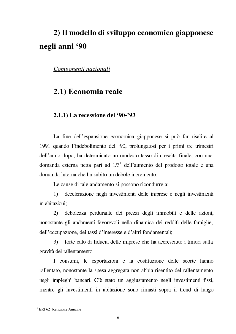 Anteprima della tesi: La crisi del sistema bancario-finanziario giapponese e le sue interrelazioni col sistema monetario internazionale, Pagina 3