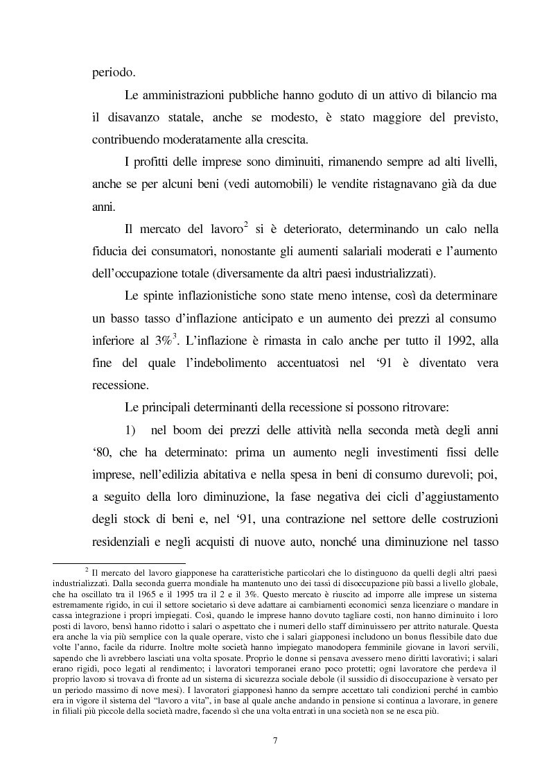 Anteprima della tesi: La crisi del sistema bancario-finanziario giapponese e le sue interrelazioni col sistema monetario internazionale, Pagina 4