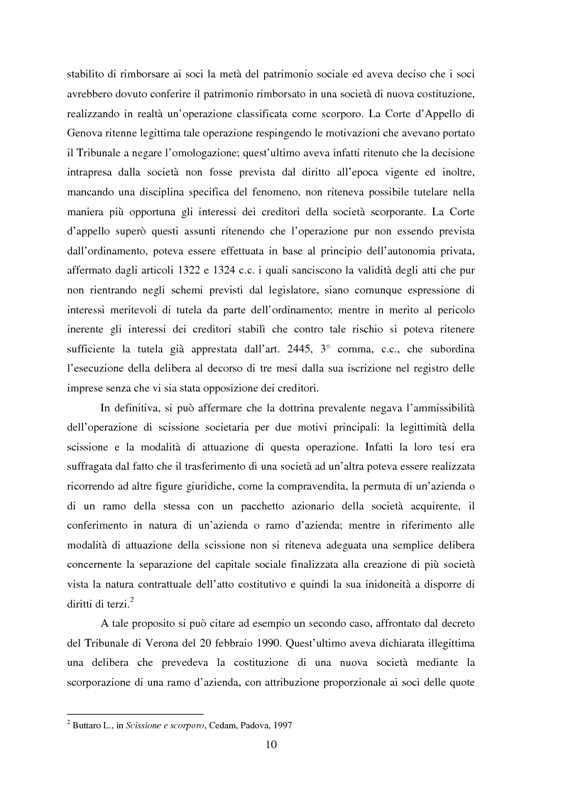 Anteprima della tesi: La scissione societaria: il caso Fiat, Pagina 6