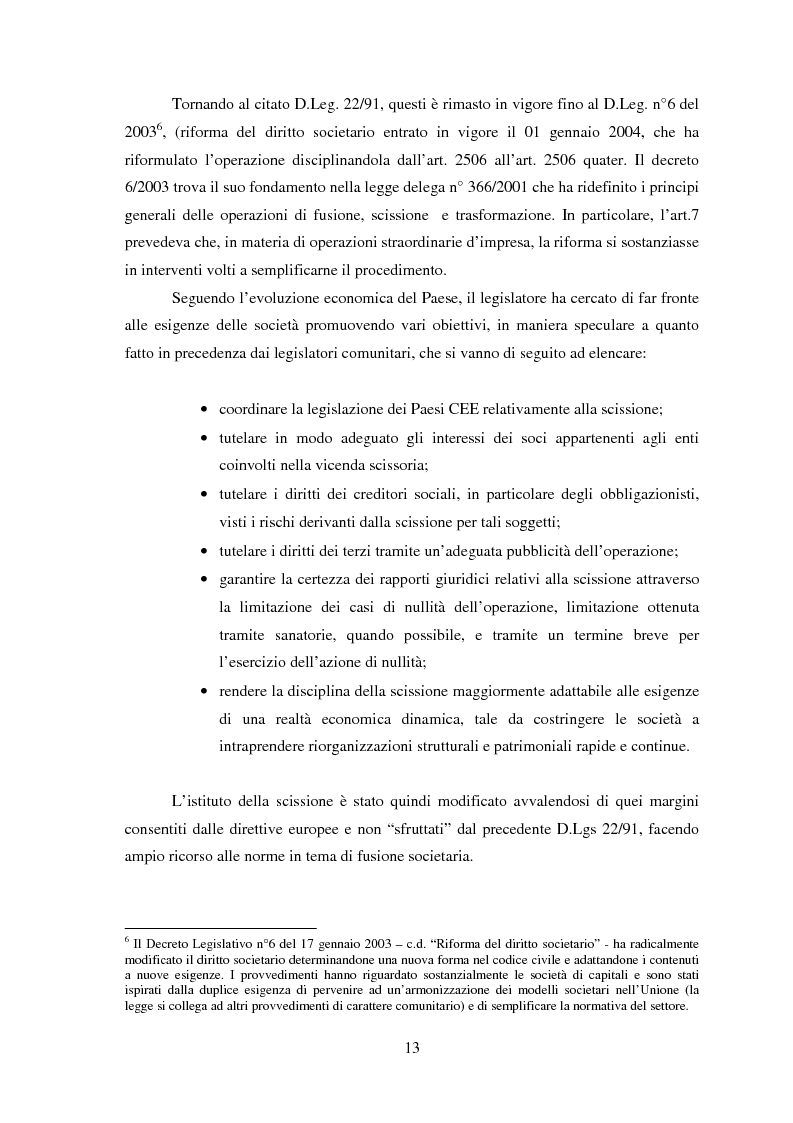 Anteprima della tesi: La scissione societaria: il caso Fiat, Pagina 9