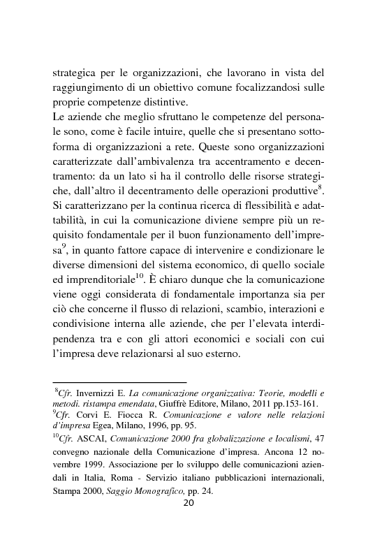 Anteprima della tesi: Strumenti e formati per l’internal communication. Gli eventi di relazione interna, l’esperienza Barilla, Pagina 11