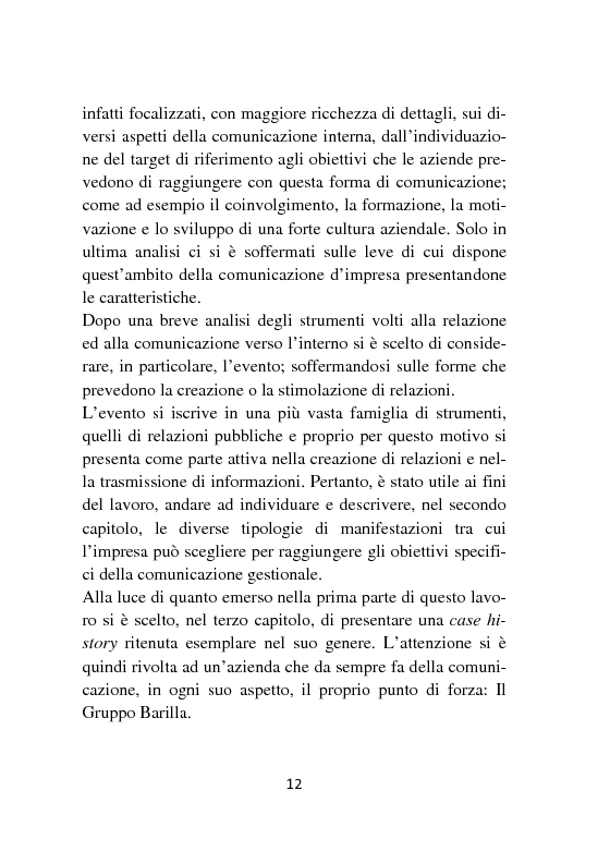 Anteprima della tesi: Strumenti e formati per l’internal communication. Gli eventi di relazione interna, l’esperienza Barilla, Pagina 4