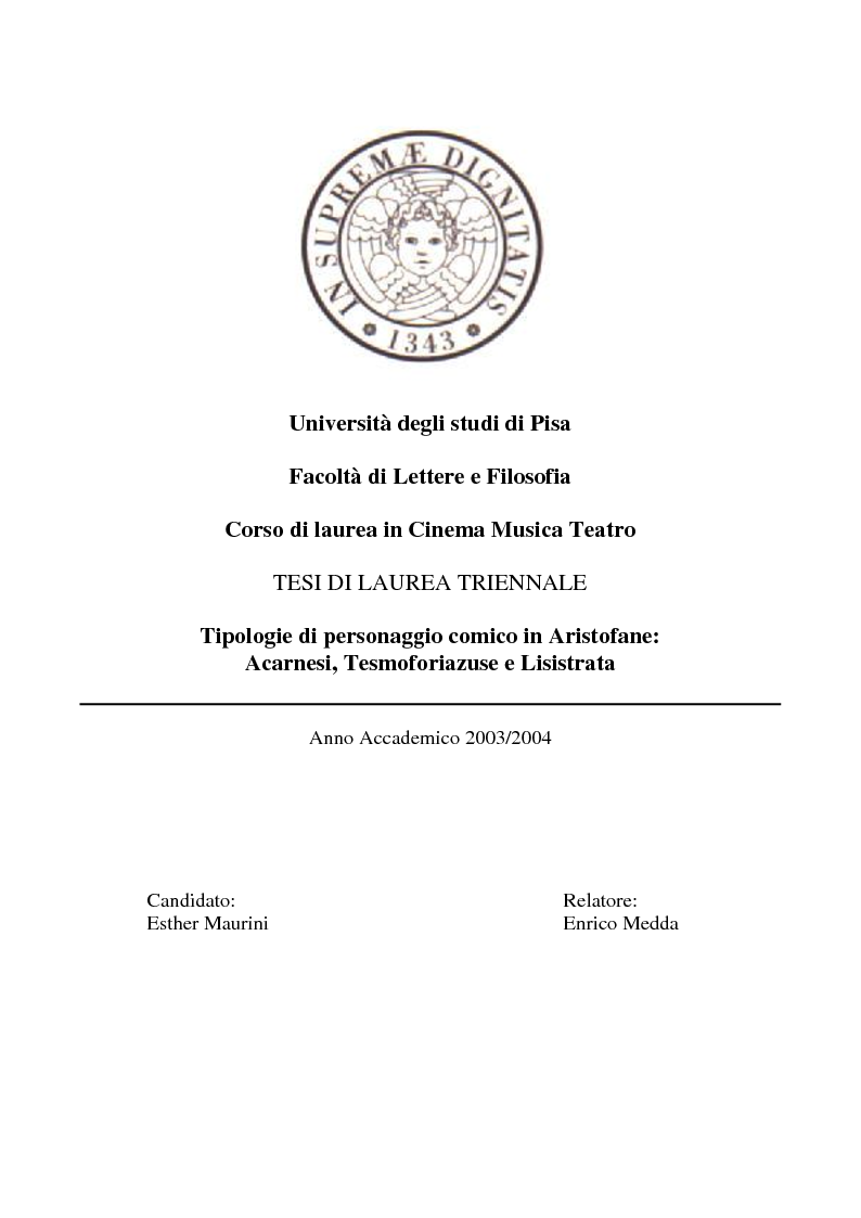 Facoltà Di Lettere E Filosofia Pisa