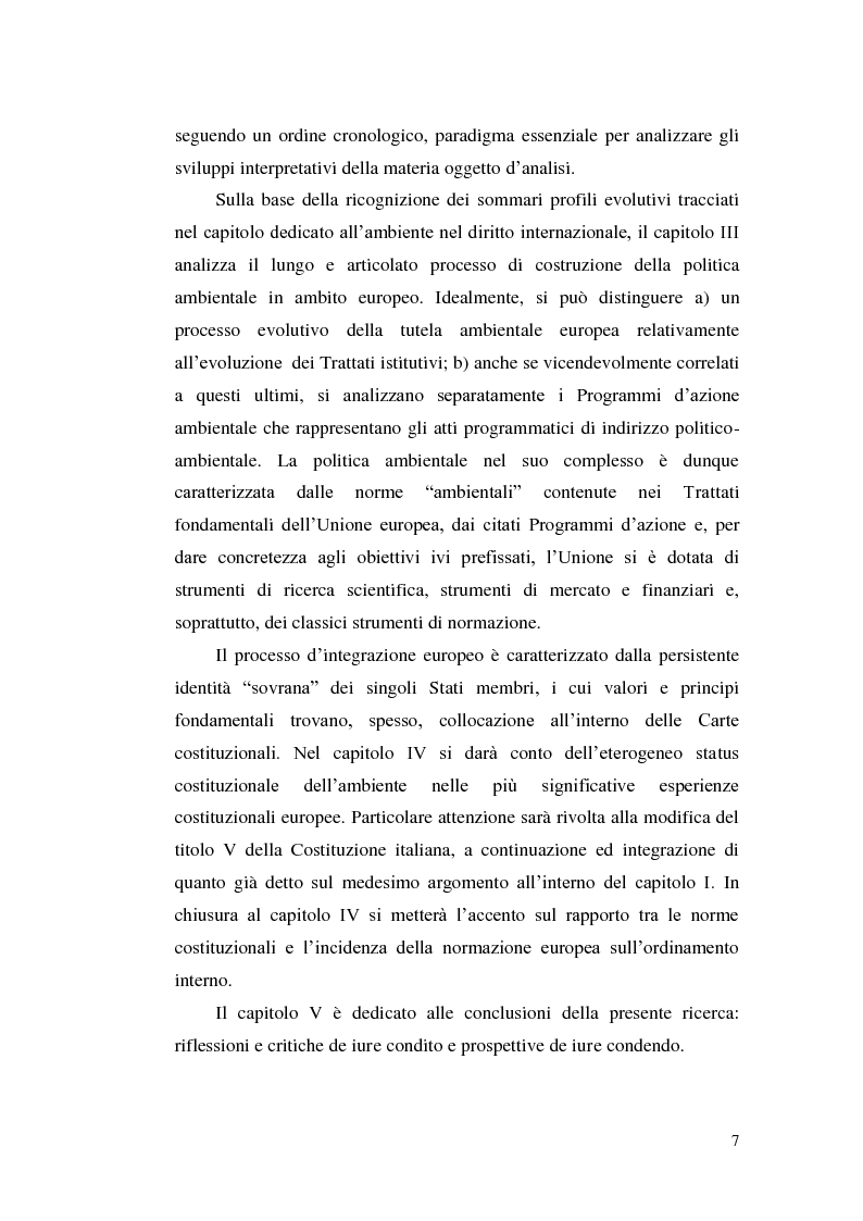 Anteprima della tesi: Profili evolutivi della politica ambientale in ambito europeo, Pagina 6