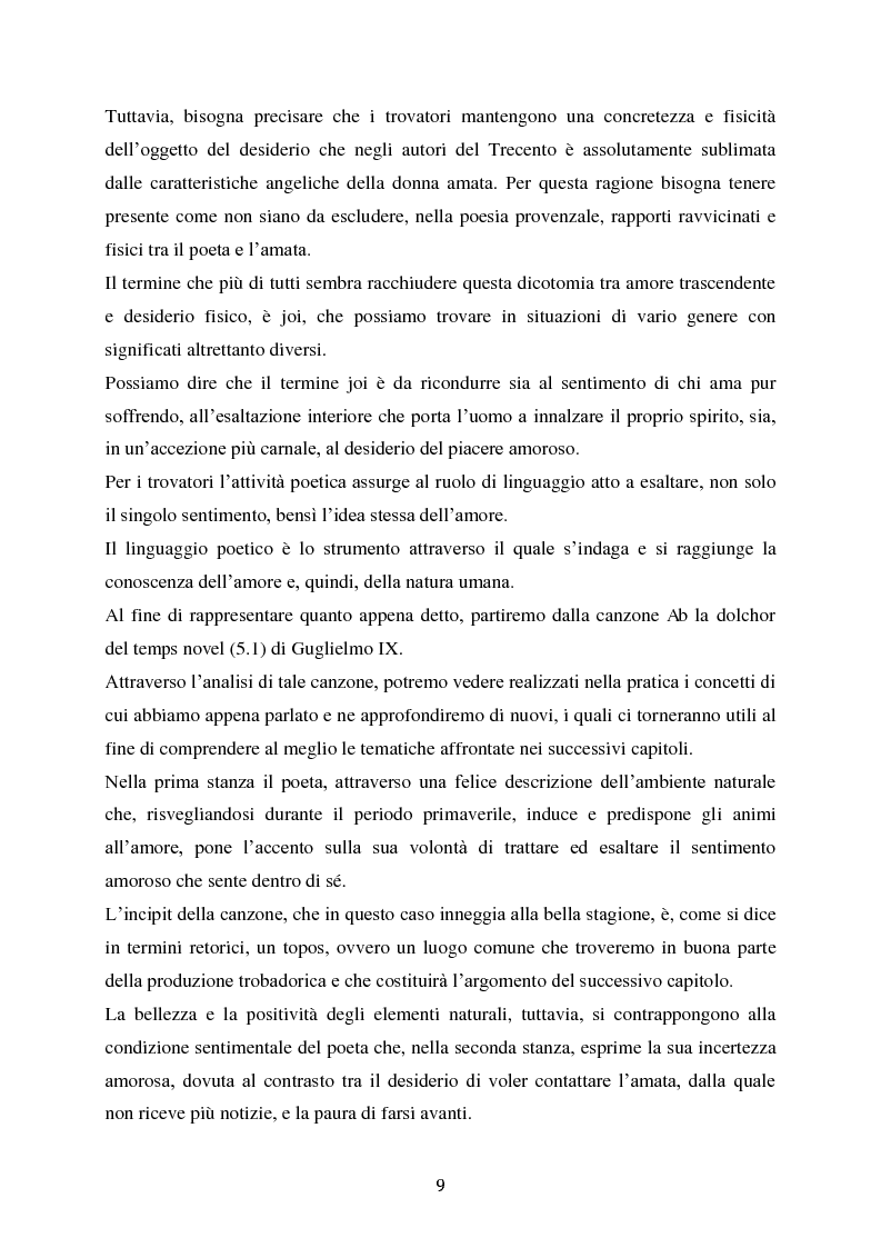 Anteprima della tesi: L'esordio invernale nei trovatori, Pagina 10