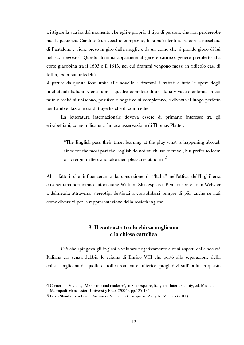 Estratto dalla tesi: Rappresentazione dell'Italia sulla Scena Elisabettiana