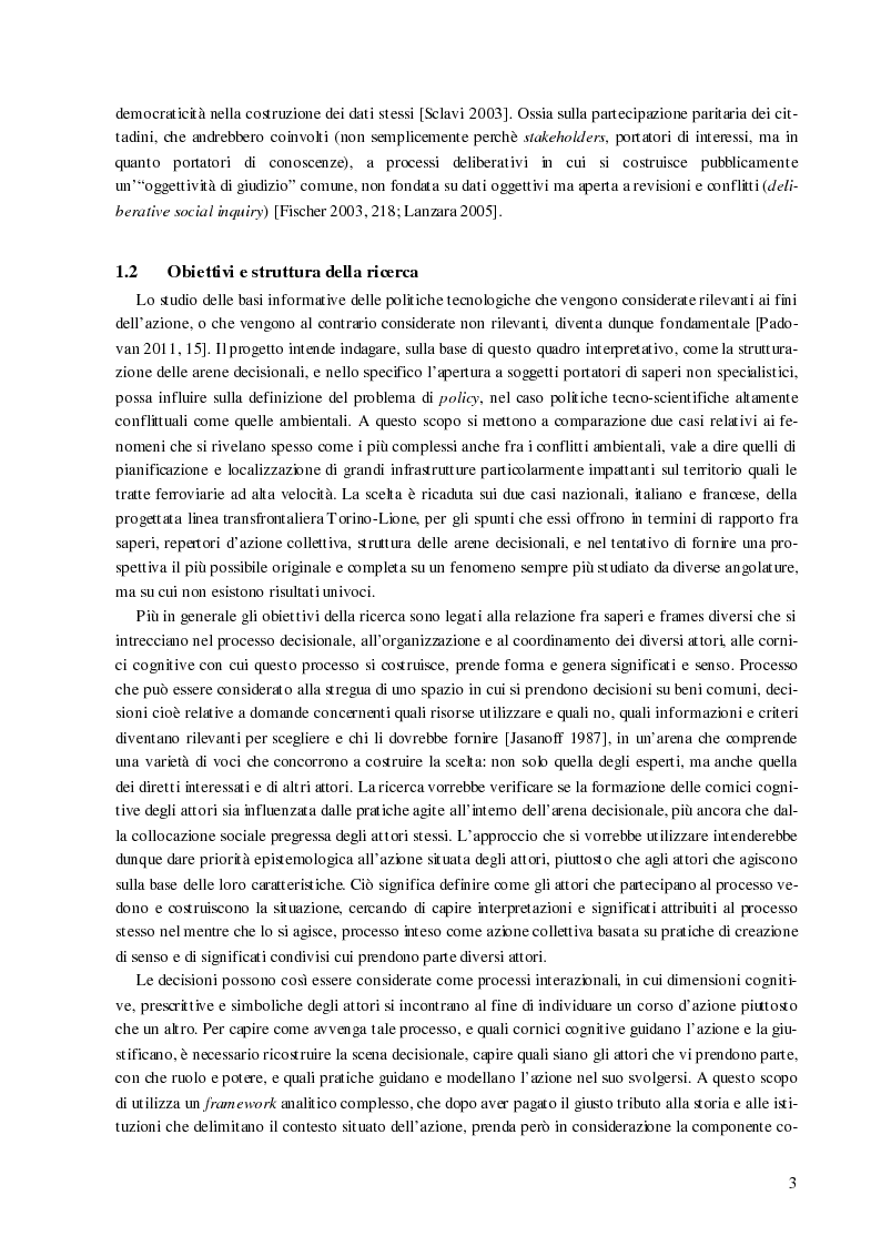 Anteprima della tesi: Processi decisionali e movimenti di protesta tra scienza e politica. Una comparazione tra Italia e Francia sul caso alta velocità, Pagina 4