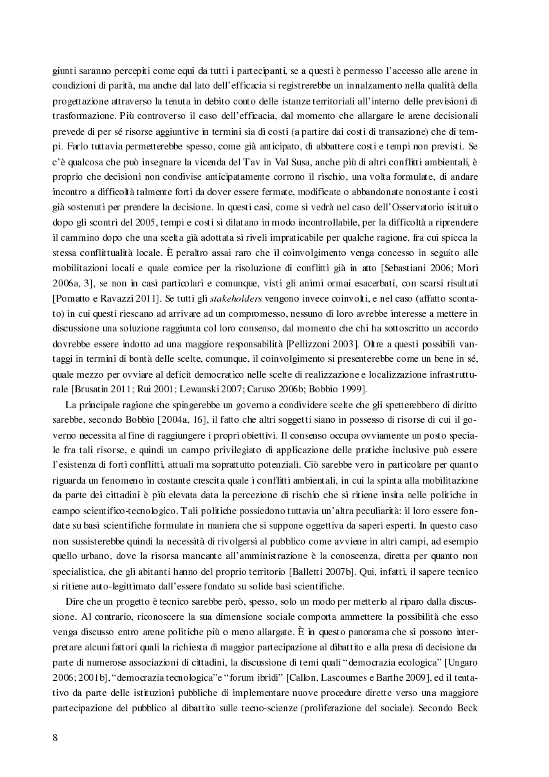 Anteprima della tesi: Processi decisionali e movimenti di protesta tra scienza e politica. Una comparazione tra Italia e Francia sul caso alta velocità, Pagina 8