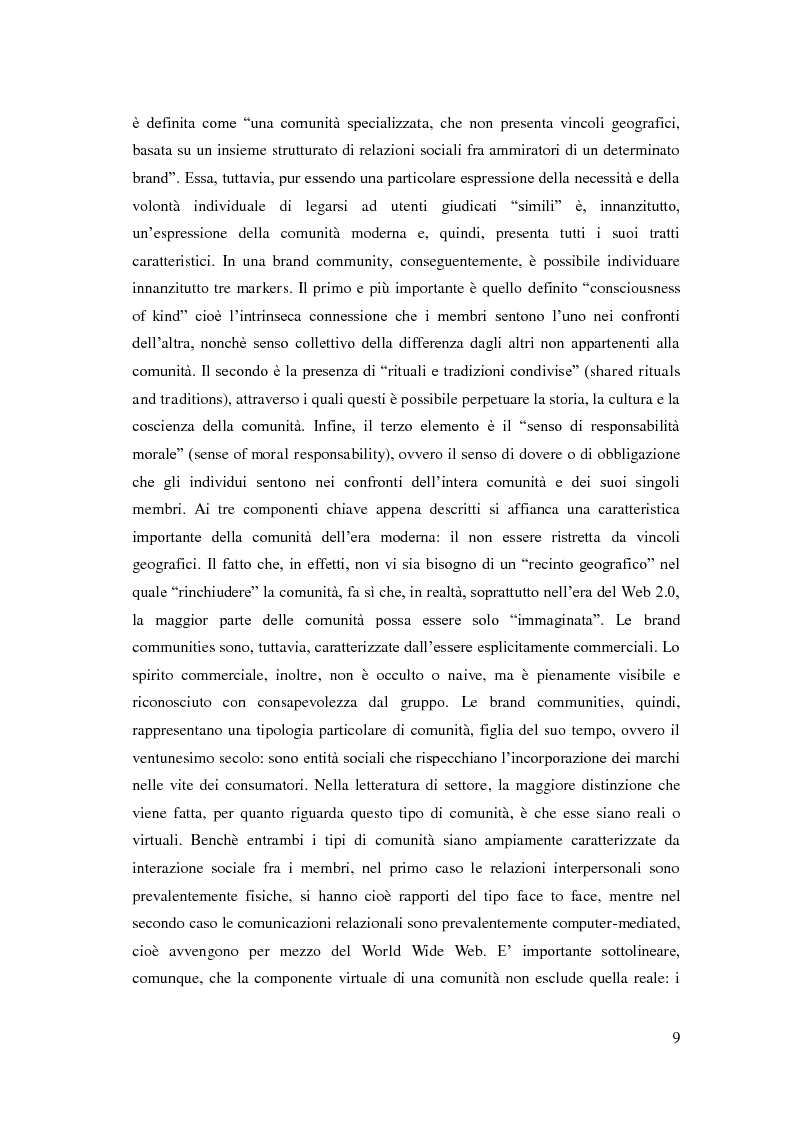 Anteprima della tesi: Dinamiche interne di una Brand Community e comportamento del consumatore: il caso Vespa, Pagina 4