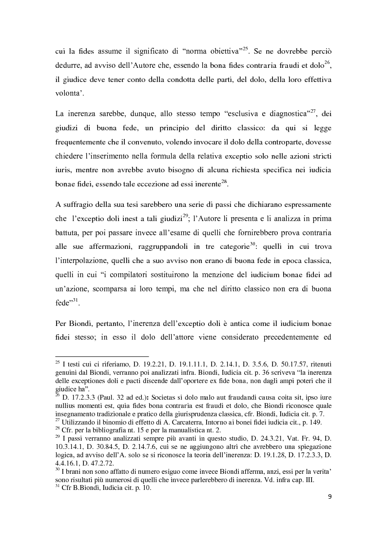 Anteprima della tesi: Exceptio doli e iudicia bonae fidei, Pagina 10
