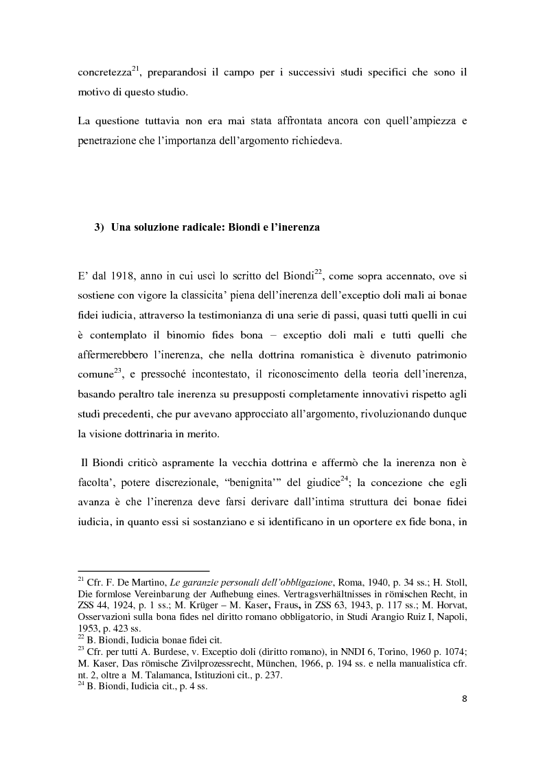 Anteprima della tesi: Exceptio doli e iudicia bonae fidei, Pagina 9