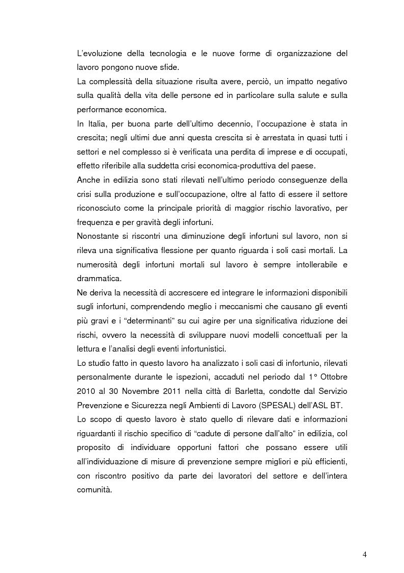 Anteprima della tesi: La sicurezza nei cantieri edili: le cadute dall'alto, Pagina 3