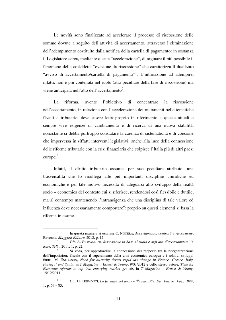 Anteprima della tesi: L'efficacia esecutiva degli avvisi di accertamento, Pagina 3