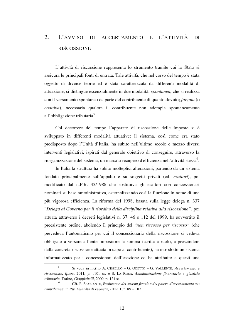 Anteprima della tesi: L'efficacia esecutiva degli avvisi di accertamento, Pagina 4