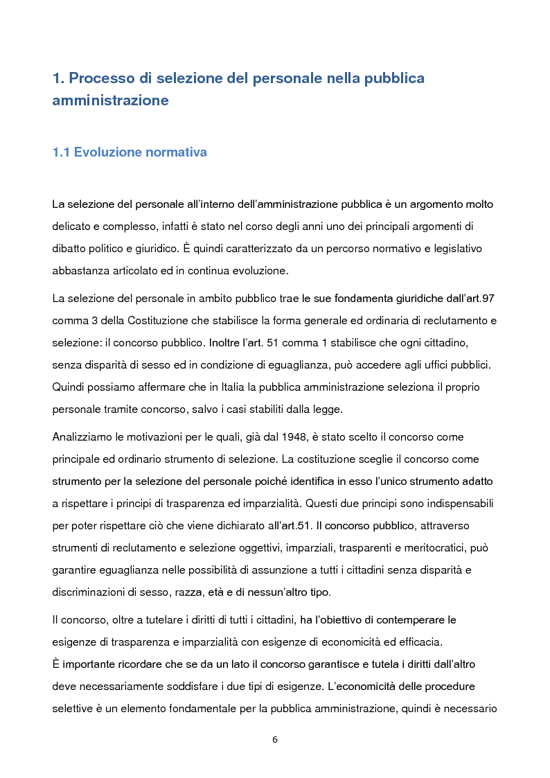Anteprima della tesi: La selezione del personale nella pubblica amministrazione. Analisi di casi internazionali e proposte di miglioramento., Pagina 3