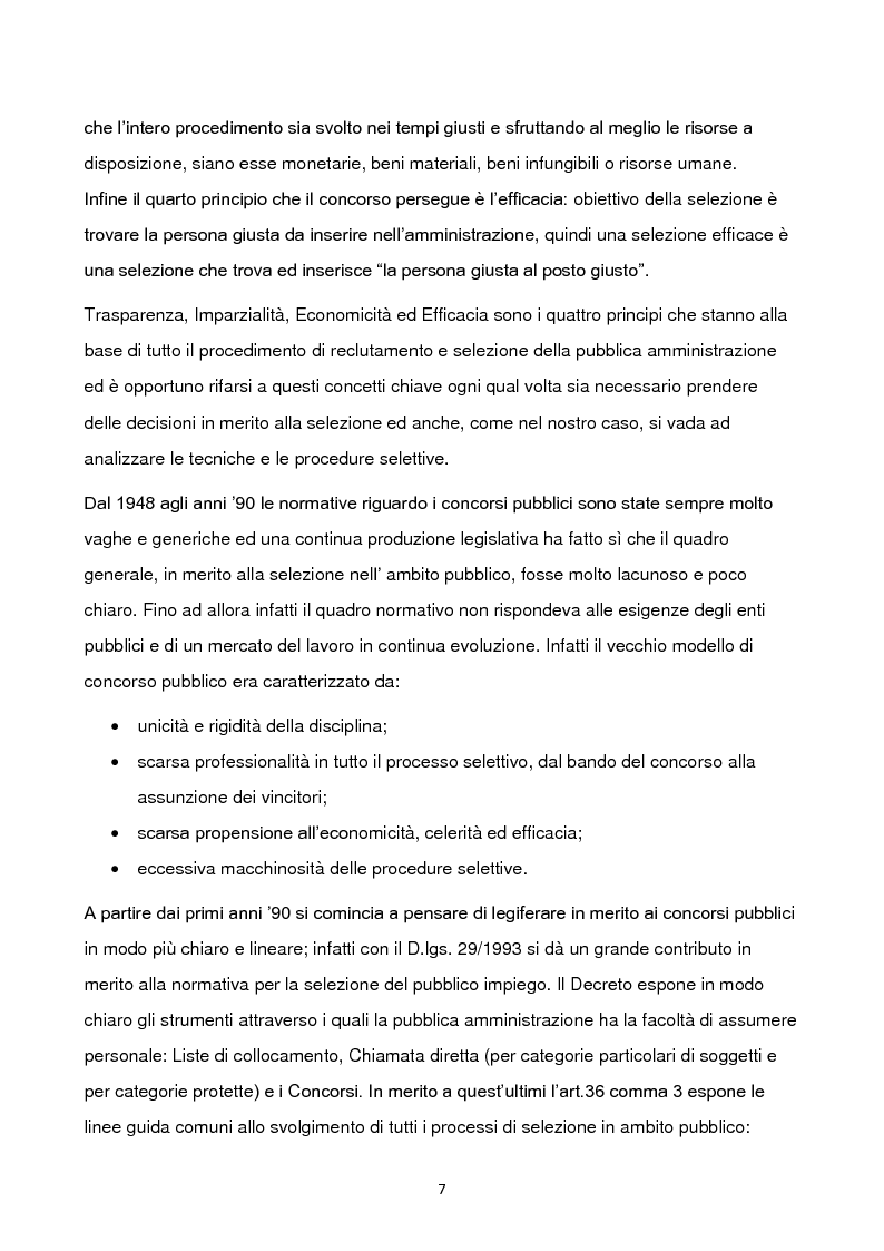 Anteprima della tesi: La selezione del personale nella pubblica amministrazione. Analisi di casi internazionali e proposte di miglioramento., Pagina 4