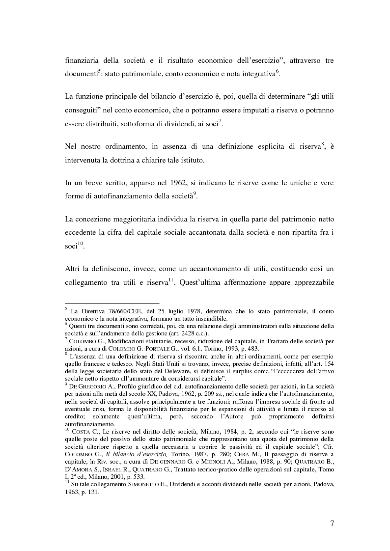 Anteprima della tesi: Le riserve nel diritto societario italiano e gli IAS, Pagina 3