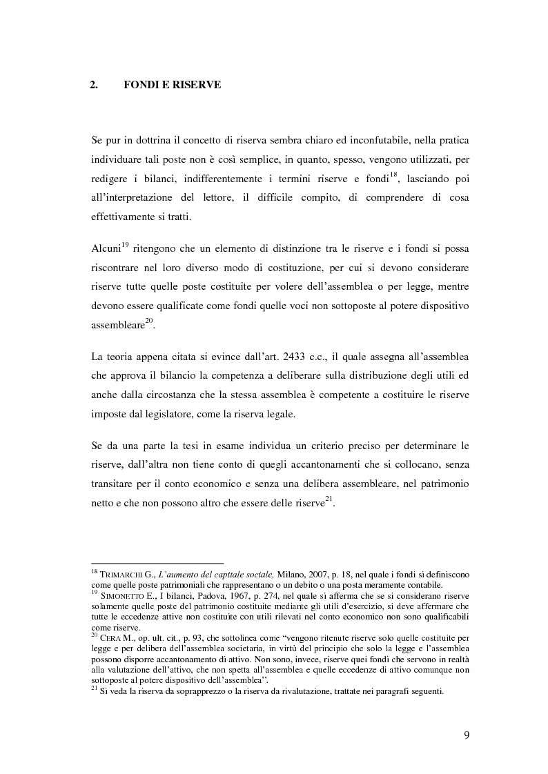 Anteprima della tesi: Le riserve nel diritto societario italiano e gli IAS, Pagina 5
