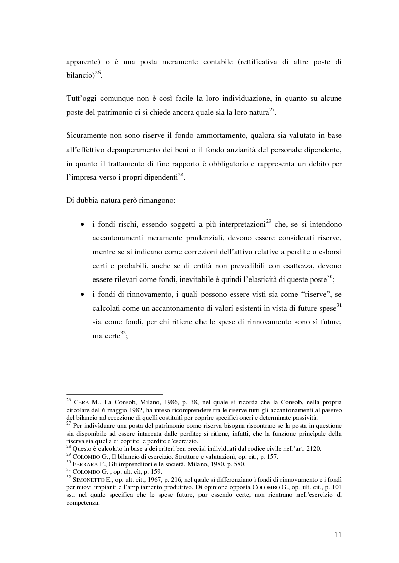 Anteprima della tesi: Le riserve nel diritto societario italiano e gli IAS, Pagina 7