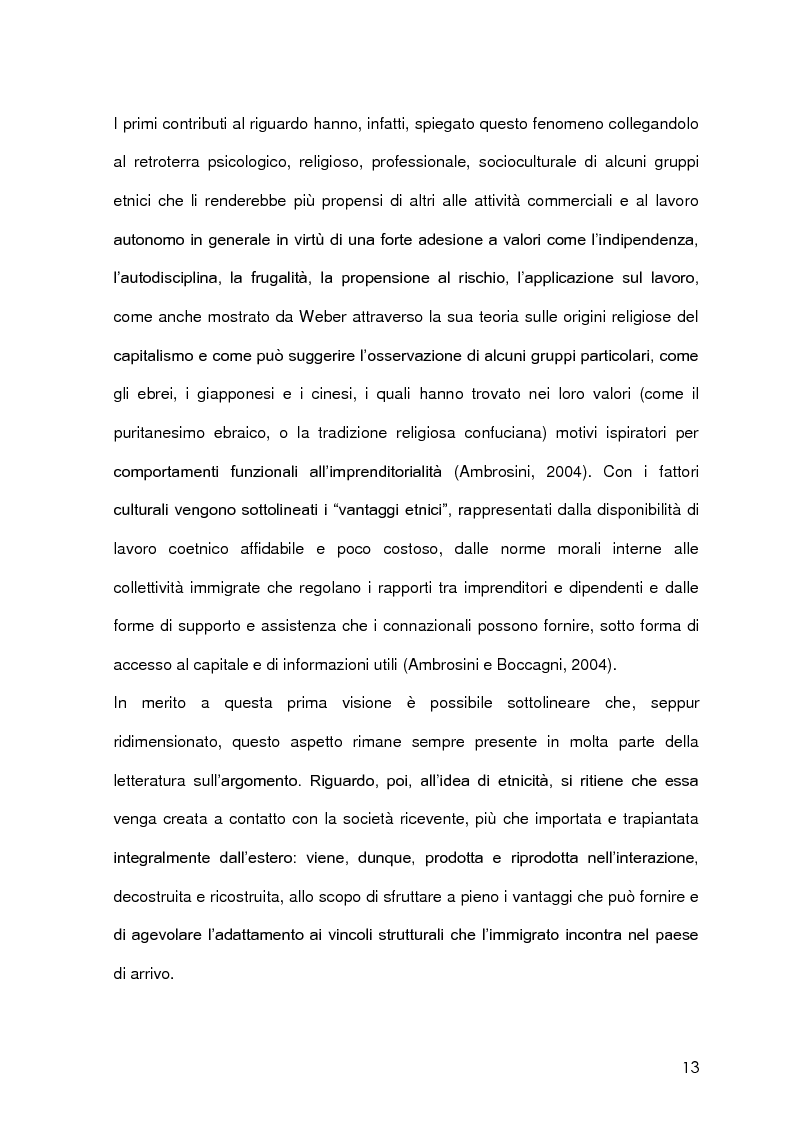 Anteprima della tesi: Imprenditoria immigrata in Provincia di Milano. Opportunità economiche, istituzionali e sociali., Pagina 10