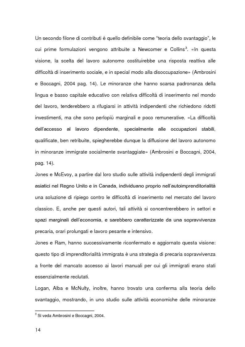 Anteprima della tesi: Imprenditoria immigrata in Provincia di Milano. Opportunità economiche, istituzionali e sociali., Pagina 11